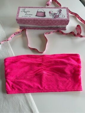 Vintage Gilly Hicks Lace Strapless Crop Top
